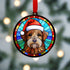 Welsh Terrier in Santa Hat Suncatcher Decoration